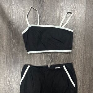 Black and White Women's Intimate Set